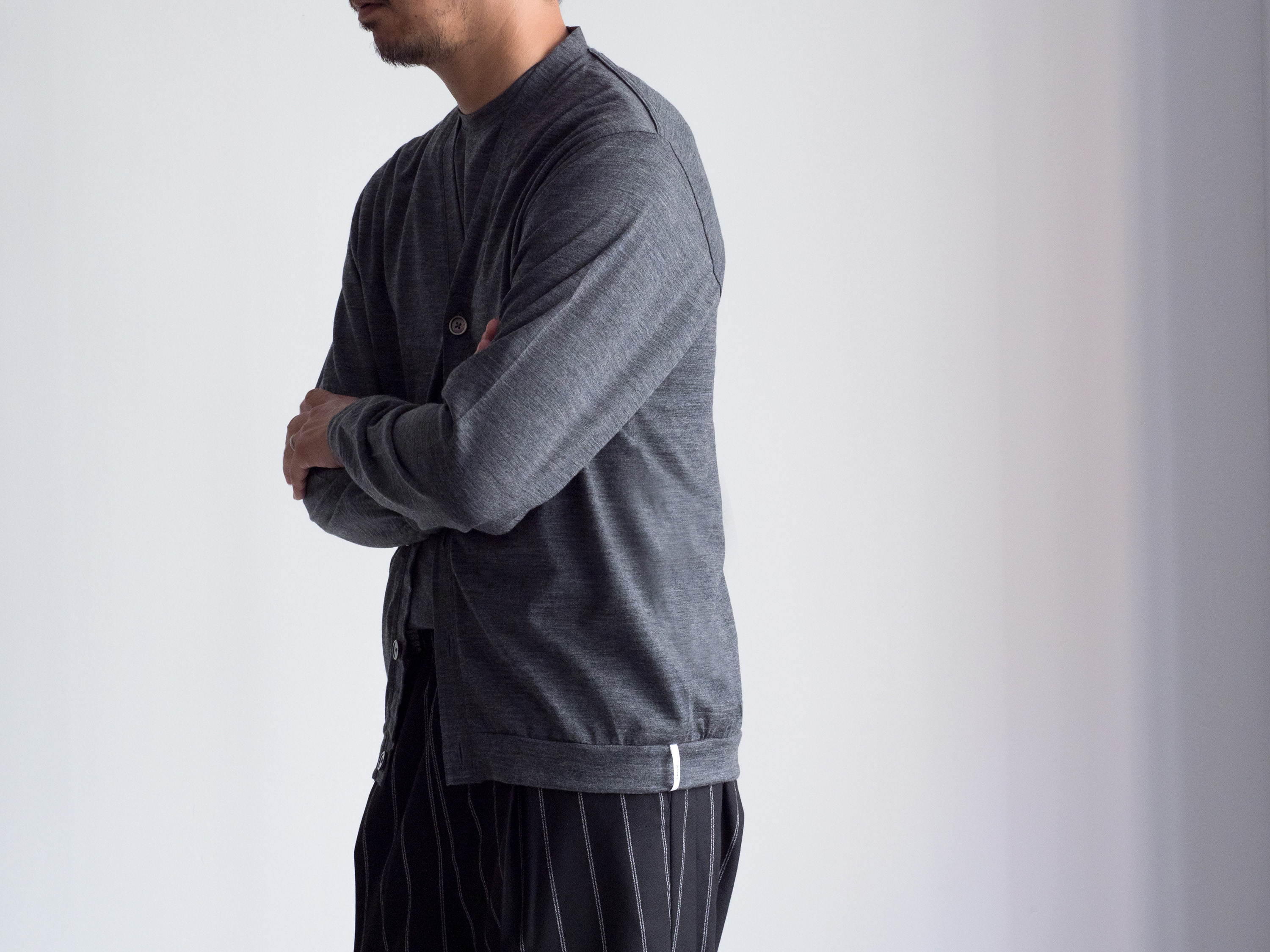 Super Tight Tension Wool Cut & Sewn Cardigan Image