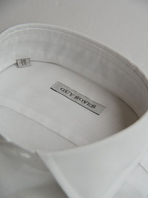 ギローバーguy roverイタリア製ワイドカラードレスシャツ白Mクリーニング済 GUY ROVERギローバー ドレスシャツ WHITE | ITAL STYLE WEAR