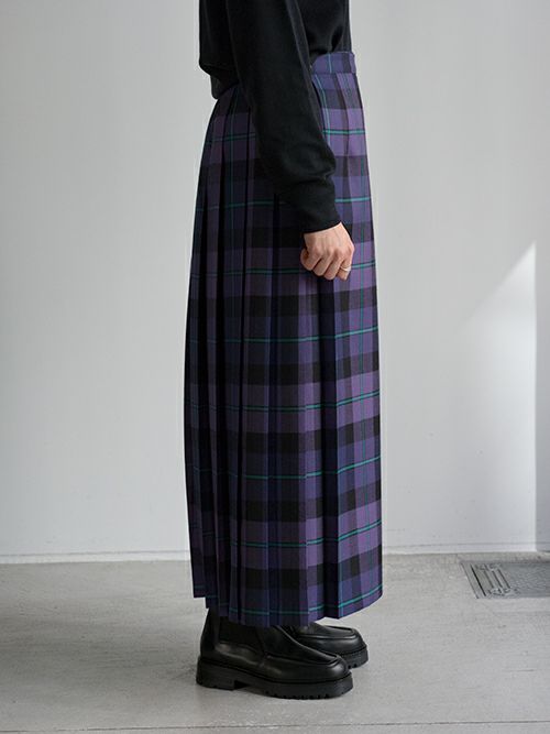 美品 オニールオブダブリン グレンチェック プリーツ ラップスカート M～L 美品 オニールオブダブリン グレンチェック プリーツ ラップスカート M