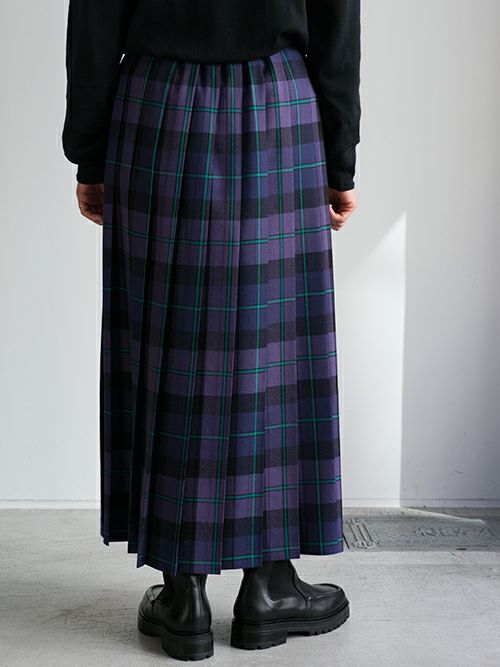 O’NEIL of DUBLIN チェックラップスカート ロングスカート 青系 O'NEIL OF DUBLINオニール オブ ダブリン チェック柄ラップ