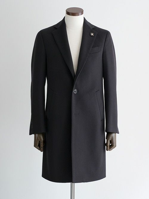 LARDINIラルディーニ チェスターコート NAVY | ITAL STYLE WEAR 