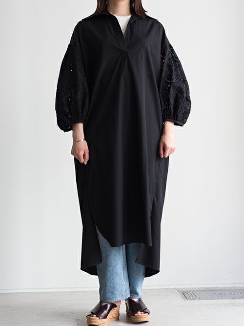 【極美品✨】ティッカ レースバルーンスリーブワンピース 5分袖 黒 F TICCA（ティッカ）の「【TICCA/ティッカ】レースバルーン