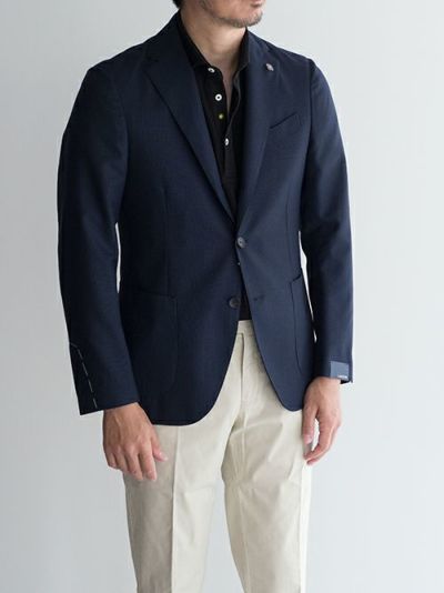 LARDINIラルディーニ チェスターコート NAVY | ITAL STYLE WEAR