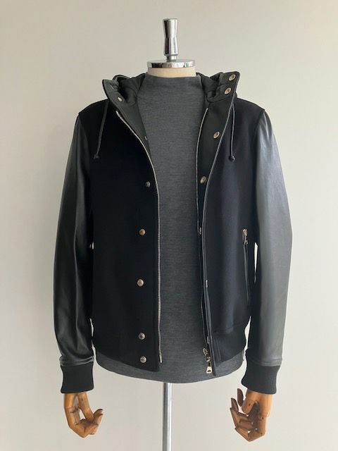 EMMETIエンメティ フーディブルゾン URBINO NAPPA BLACK | ITAL