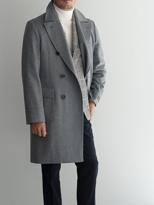 LARDINI ポロコート インバーテッドプリーツ アルスター/チェスター 