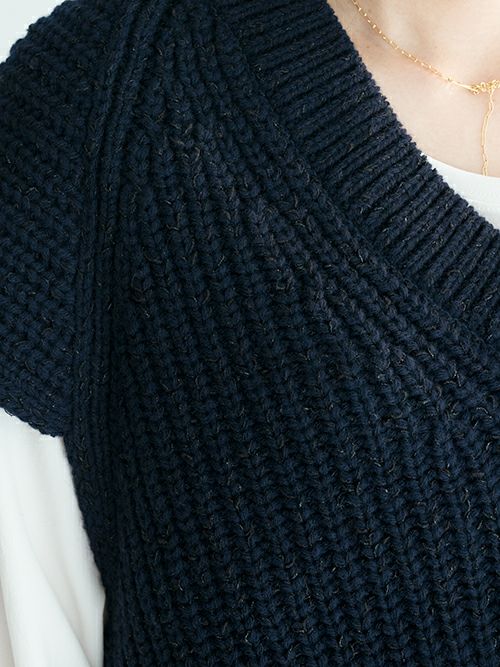 TICCAティッカ ラメ糸2WAYニットベスト 【全3色】 | ITAL STYLE WEAR