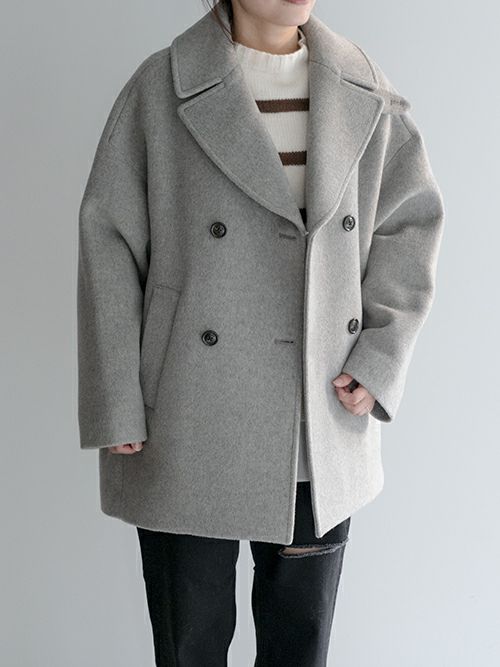 TICCAティッカ ハーフ丈Pコート 【全3色】 | ITAL STYLE WEAR