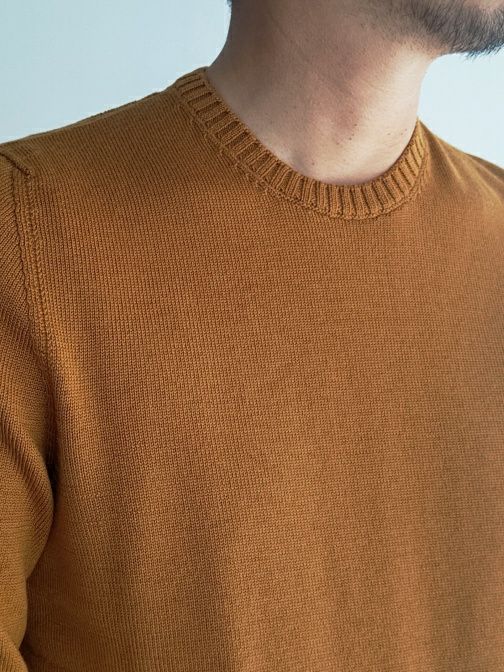 DRUMOHR イタリア製 クルーネックニット 54 ライトブラウン DRUMOHR イタリア製 クルーネックニット 54 ライトブラウン