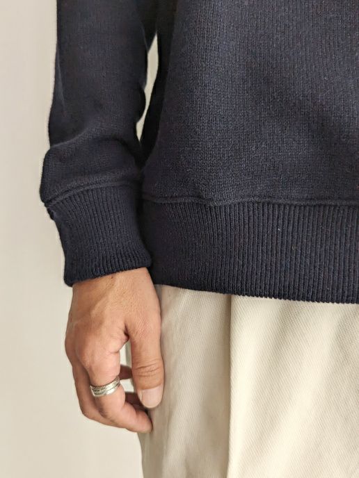 NOMIAMO ノミアモ クルーネックニット NAVY | ITAL STYLE WEAR