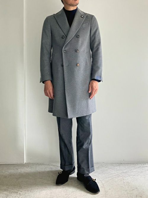 LARDINIラルディーニ ダブルチェスターコート GRAY | ITAL STYLE WEAR