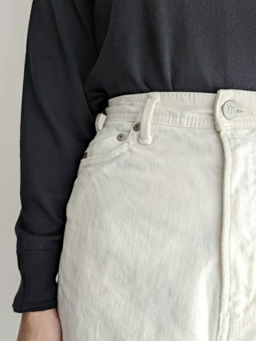 YANUKヤヌーク ホワイトデニムパンツ JOAN AWH(WHITE)57134228