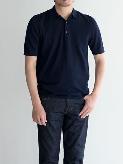 GUY ROVERギローバー パイルポロシャツ NAVY | ITAL STYLE WEAR