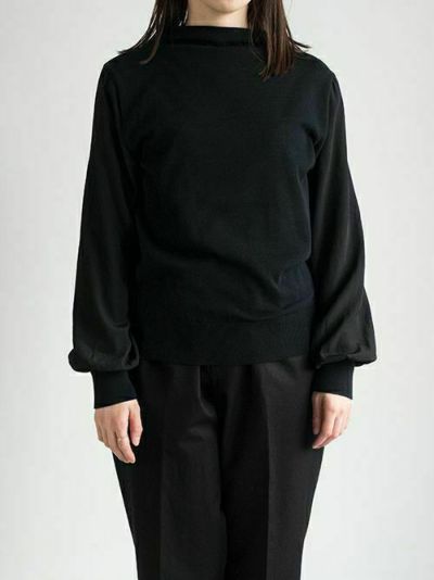 EMUE<br>エミュ チュールニット BLACK OFFWHITE【全2色】