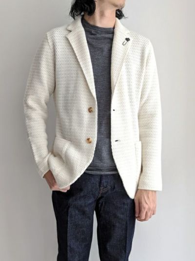 LARDINIラルディーニ ニットジャケット GRAY | ITAL STYLE WEAR