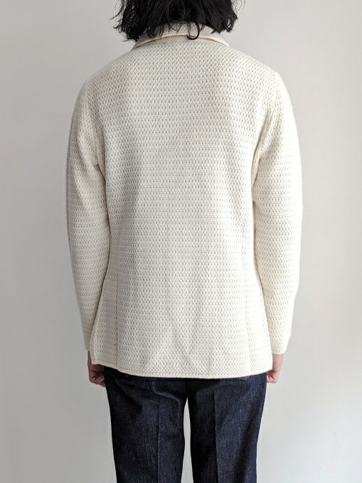 LARDINI　ラルディーニ　カシミヤ100%ジャケット LARDINIラルディーニ カシミヤニットジャケット WHITE | ITAL
