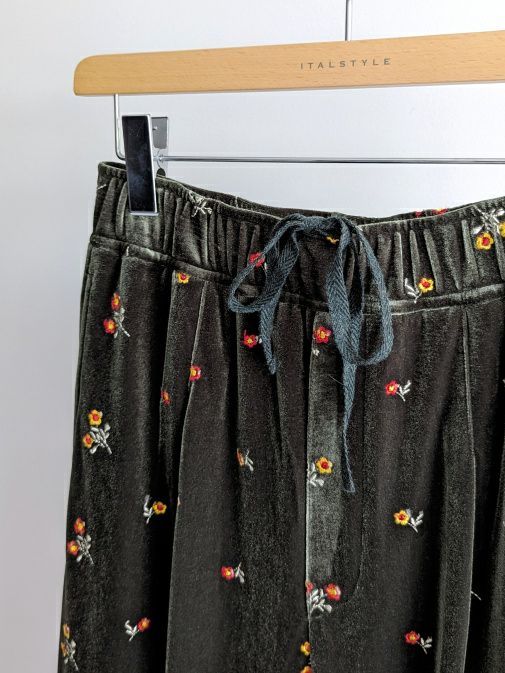 Katie TEA&CAKE long pants ベロアパンツ　ネイビー Katie TEA&CAKE long pants ベロアパンツ ネイビー