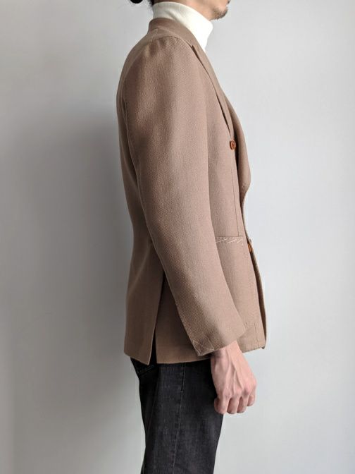 ティトアレグレット　ジャケット　濃茶　48 DORAGO社 TITO ALLEGRETTO | ダブルジャケット ブラウン ターコイズ