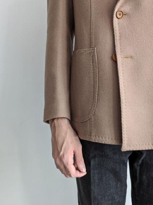 ティトアレグレット　ジャケット　濃茶　48 TITO ALLEGRETTOティトアレグレット ダブルブレストジャケット BROWN