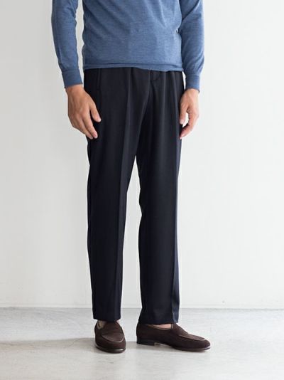 DEVORE Incipit<br> デヴォレ インチピット　シャーリングパンツ　NAVY