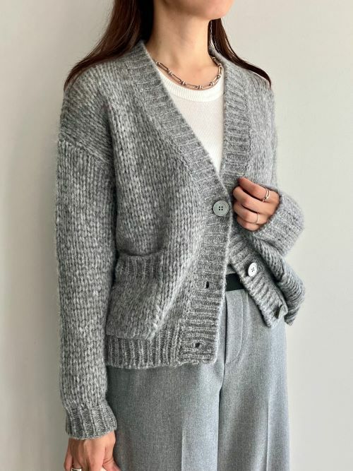 【新品】ロベルトコリーナ アルパカカーディガン 48 WINTER SALE】roberto collina(ロベルト コリーナ)A47010 ローゲージ