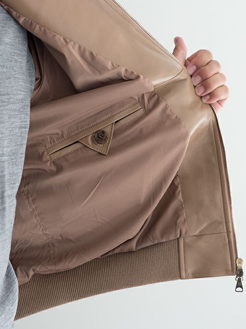 EMMETIエンメティ レザーブルゾン TAYLOR CAMEL | ITAL STYLE WEAR