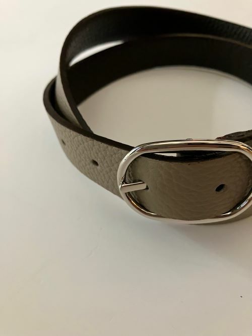 Andrea D'AMICO スタッズ ストーン レザーベルト 茶色　ブラウン Andrea D'AMICO スタッズ ストーン レザーベルト 茶色 ブラウン
