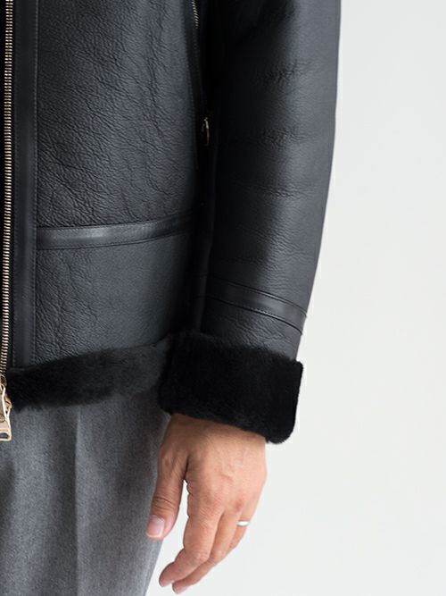 EMMETIエンメティ ムートンジャケット ORWEL BLACK | ITAL STYLE WEAR