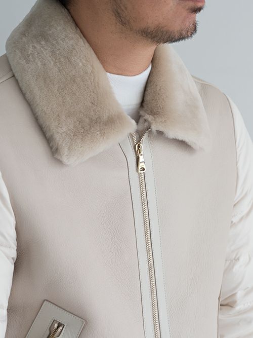 EMMETIエンメティ ムートン ダウンジャケット HOLT OFFWHITE | ITAL