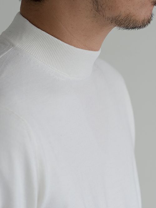 Cruciani クルチアーニ モックネックニット WHITE | ITAL STYLE WEAR