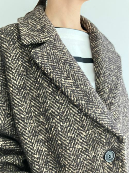 TICCAティッカ ミックスツイードジャケットコート BROWN | ITAL
