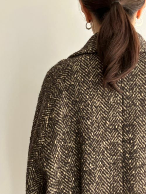TICCAティッカ ミックスツイードジャケットコート BROWN | ITAL
