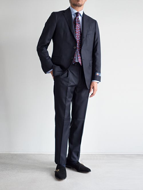 CARLO BARBERA ウール フランネルスーツ カルロバルベラ ネイビー CARLO BARBERA ウール フランネルスーツ カルロバルベラ ネイビー