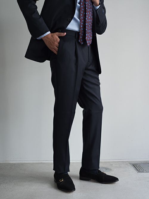 CARLO BARBERA ウール フランネルスーツ カルロバルベラ ネイビー CARLO BARBERA ウール フランネルスーツ カルロバルベラ ネイビー