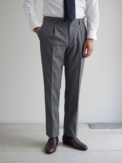 GERMANO ダークグレー スラックス 46 GERMANO ジェルマーノ ウールスラックス NEW CLASSIC GRAY