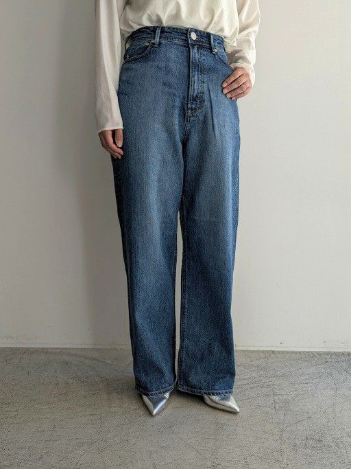 YANUKヤヌーク デニムパンツ ルーズストレート JOAN SUB(BLUE) | ITAL  