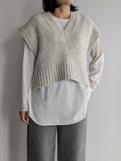 TICCAティッカ Vネックニットベスト OFFWHITE | ITAL STYLE WEAR