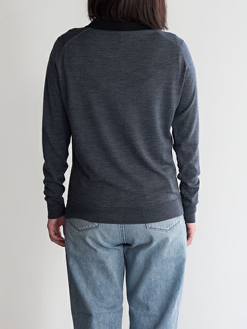 JOHN SMEDLEYジョン スメドレー バイカラークレリックニット【全2色