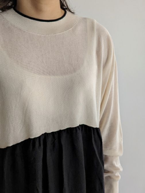 OUTLET】 【SALE】le chanterルシャンテ 切替えニット 【全2色