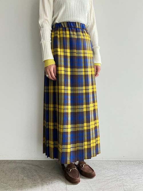 O'NEIL OF DUBLINオニール オブ ダブリン プリーツスカート YELLOW.C