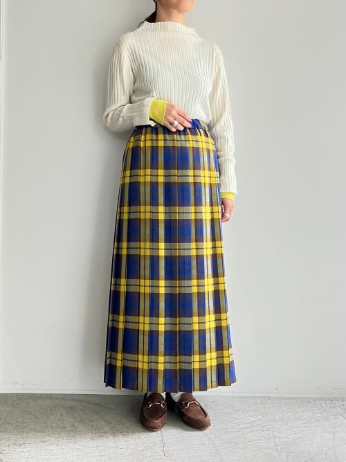 (専用です)オニールオブダブリン プリーツスカート ロング GB10 O'NEIL OF DUBLINオニール オブ ダブリン プリーツスカート YELLOW.C