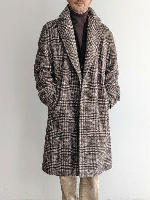 美品　定価20万程　Tito Allegretto ダブルスタンダード　コート TITO ALLEGRETTOティトアレグレット ダブルブレストコート BROWN