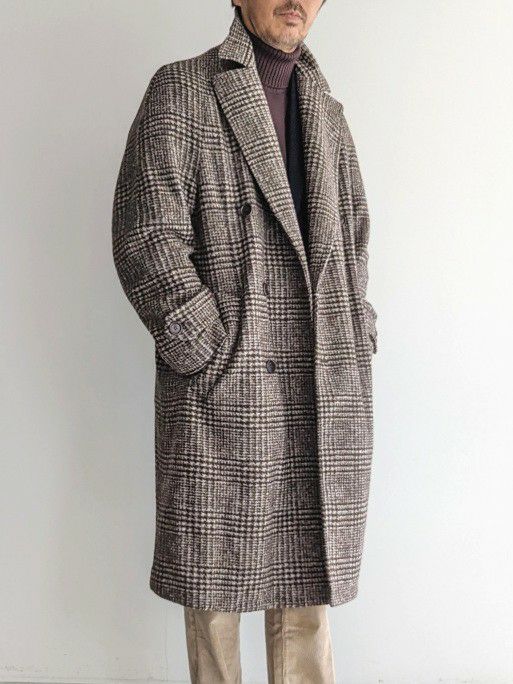 美品　定価20万程　Tito Allegretto ダブルスタンダード　コート TITO ALLEGRETTOティトアレグレット ダブルブレストコート BROWN