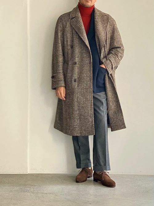 TITO ALLEGRETTOティトアレグレット ダブルブレストコート BROWN