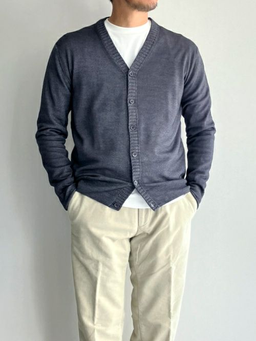 Cruciani クルチアーニ Vネックカーディガン GRAY | ITAL STYLE WEAR