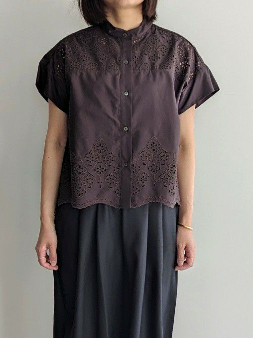 人気 シチリア シャツ レース 透け感 オシャレ 大人 トレンド 19504001.jpg
