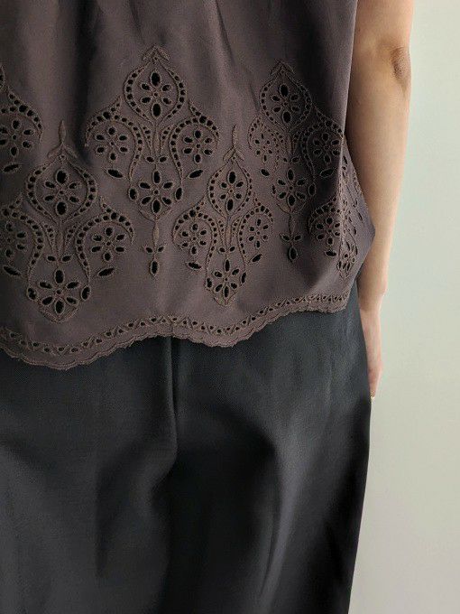 2024✨ティッカ レースフレンチシャツ カットワーク 花柄 刺繍 スカラップ 2024✨ティッカ レースフレンチシャツ カットワーク 花柄 刺繍