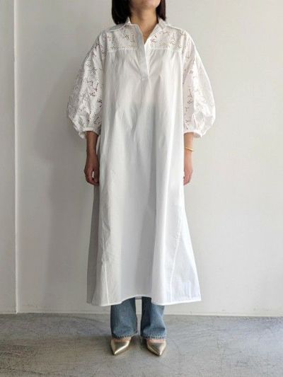 TICCAティッカ レースバルーンスリーブワンピース 【全3色
