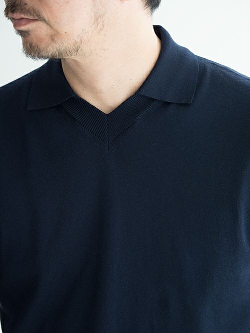 MORGANO モルガーノ ニットポロ ブラック 黒 MORGANO（モルガーノ）の「MORGANO × BEAMS F / 別注 ニット