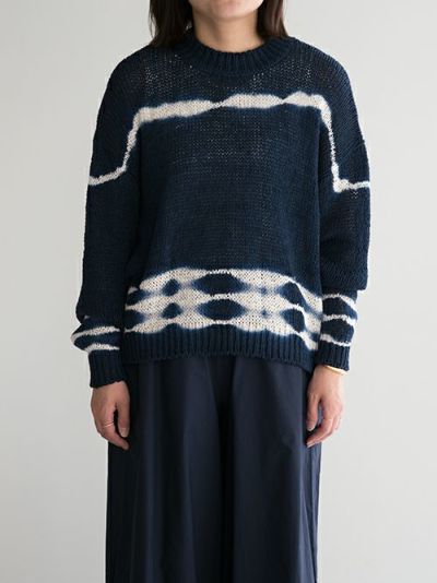 BAFY 【バフィ】 ボーダー・クルーネックニット （Navy/Blue