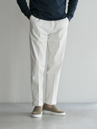 SALE】GERMANO ジェルマーノ コットンリネンパンツ WHITE | ITAL